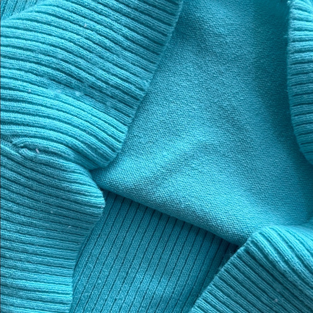 Takeout Turquoise Ribbed Sweater - Picture 4 of 9